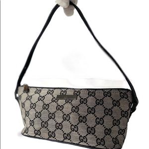 Gucci Black and Cream Shoulder Bag